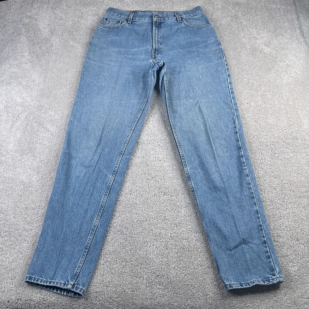 VINTAGE Levis Jeans Womens 14 Long Blue 550 Relaxed Tapered Leg American Denim